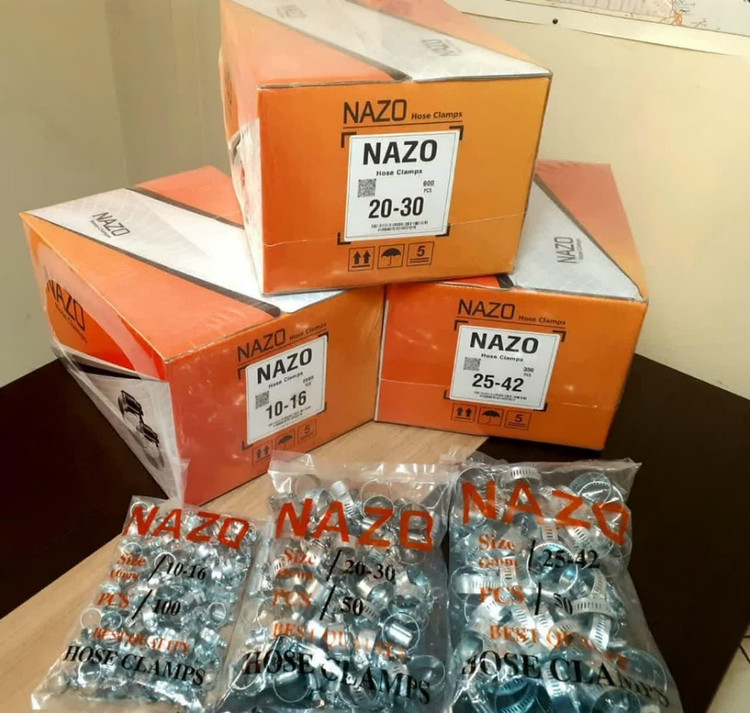 بست فلزی نازوتک سایز 10-16 معادل 5/8" بسته 100 عددی